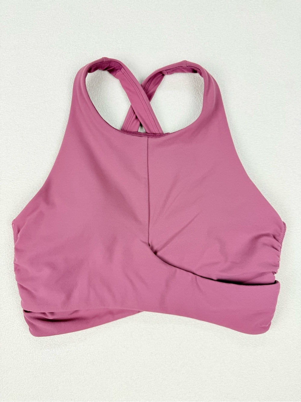 Lululemon Always Aligned Bra Pink Mauve Cross Back Yoga Athletic Sports Bra